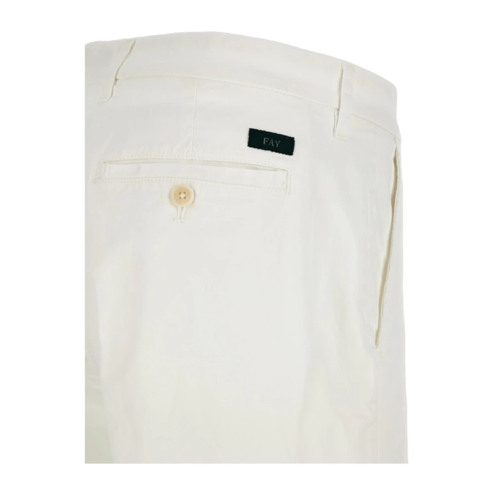 Fay Slim-fit Trousers White Heren