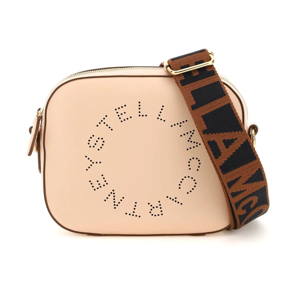 Stella Mccartney Camera tas met geperforeerd Stella-logo Beige Dames