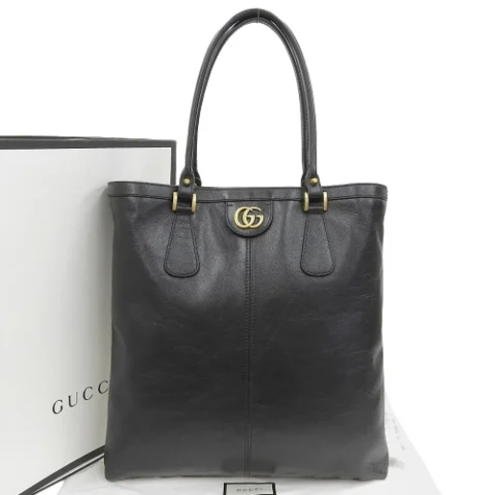 Gucci Vintage Pre-owned Leather totes Black Dames