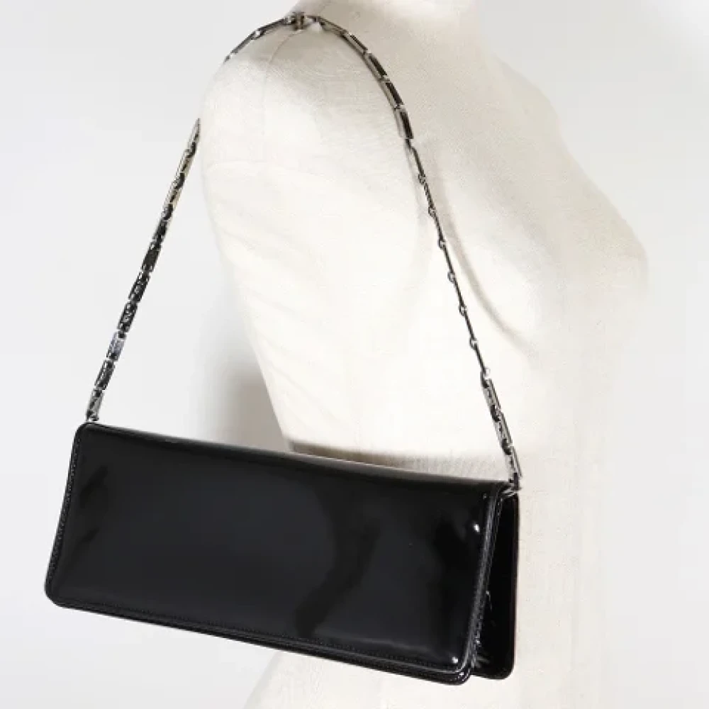 Salvatore Ferragamo Pre-owned Zwarte Leren Schoudertas Salvatore Ferragamo Black Dames