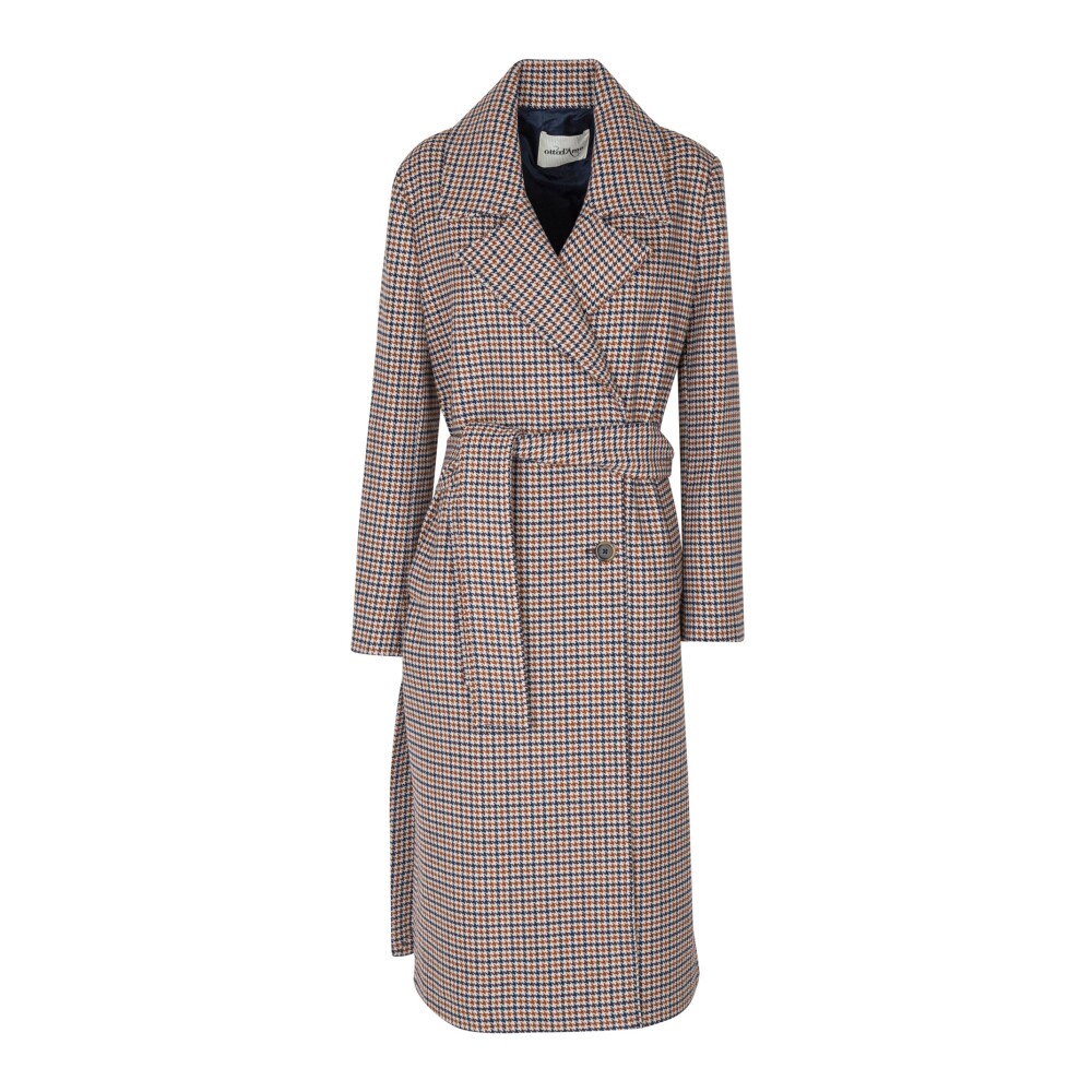 Selected femme check wool wrap coat hotsell