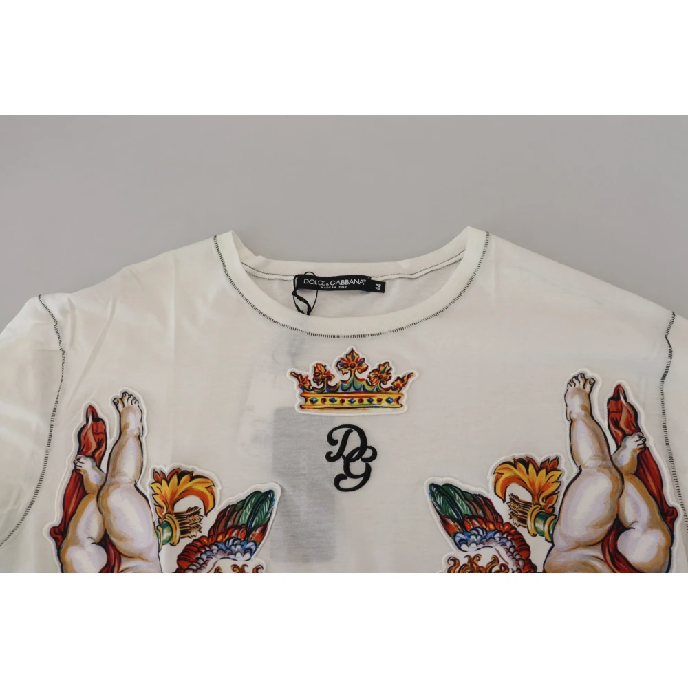 Dolce & Gabbana Elegante witte Tee katoen-zijde mix White Heren