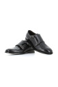 black-brushed-leather-flat-shoes