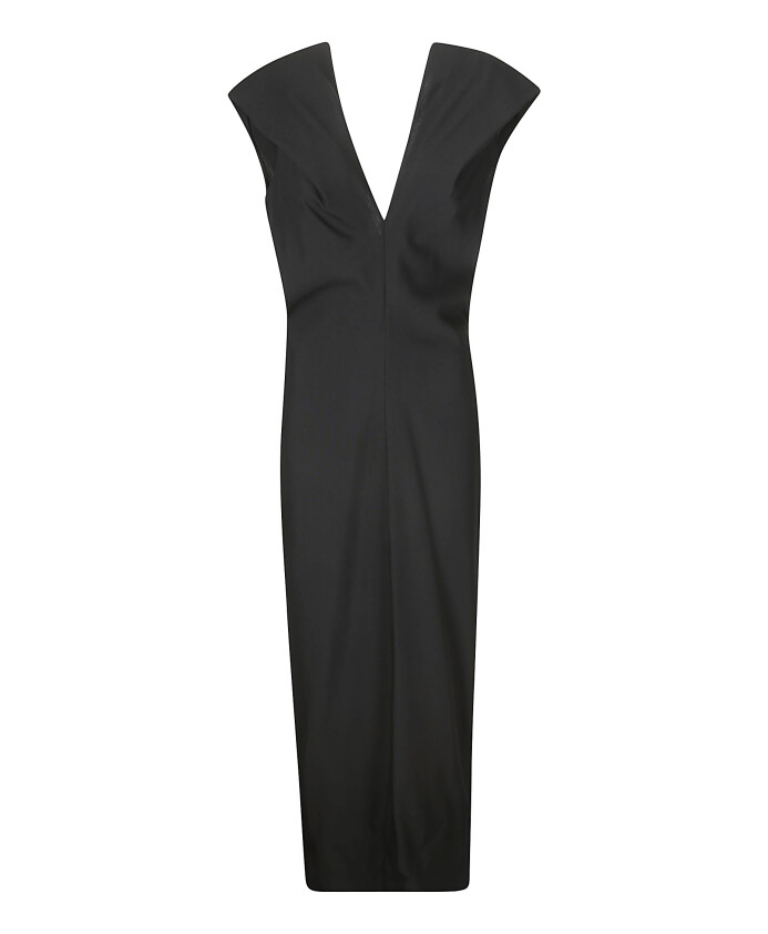 v-neck-long-dress-with-invisible-zip