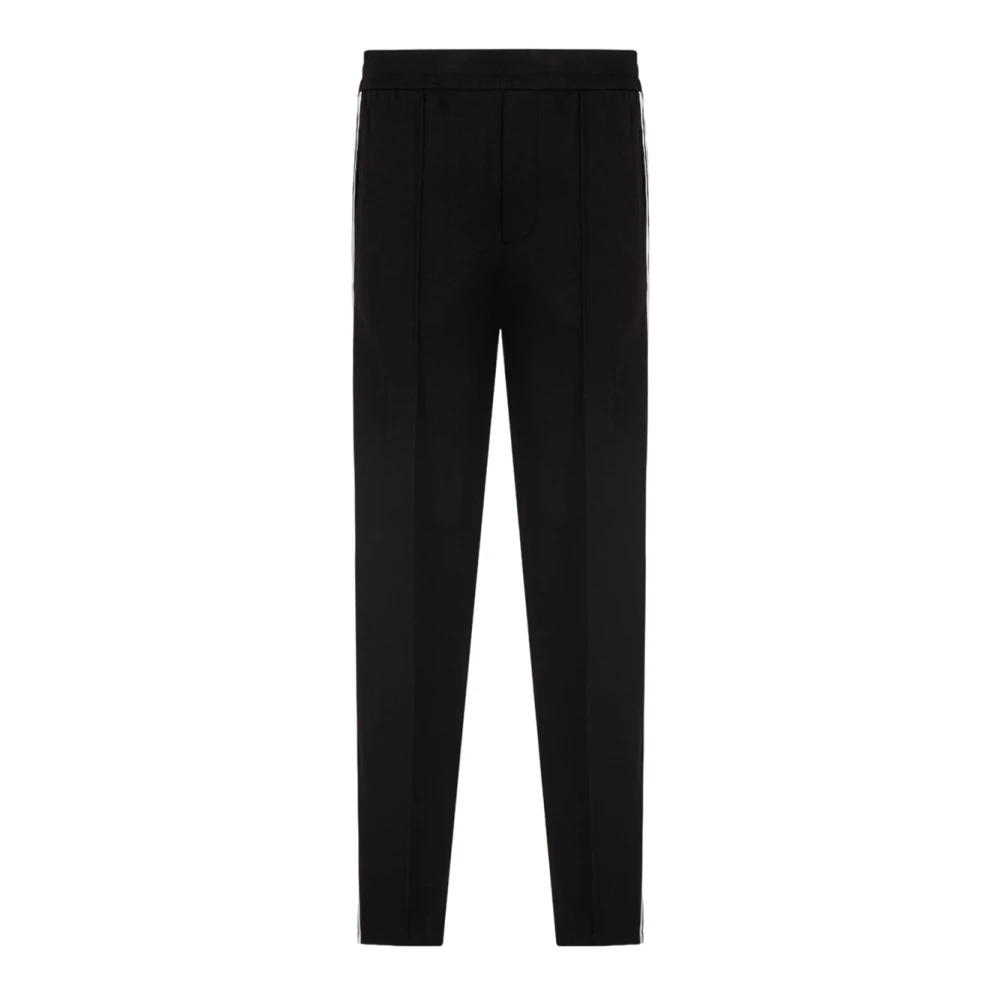 Emporio Armani Diagonale Ribbed Sweatpants Black Heren