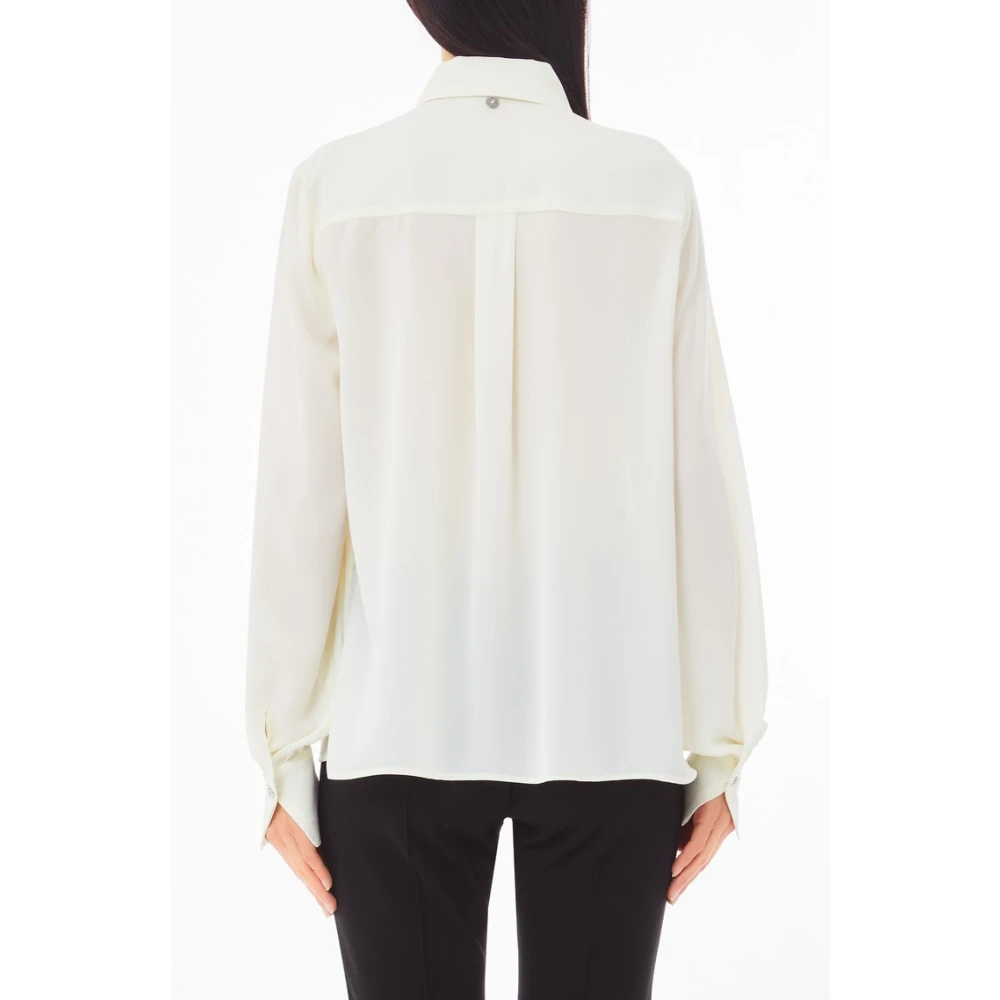 Liu Jo Witte Shirt met Geplooide Details White Dames