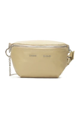 Beige läder höftväska