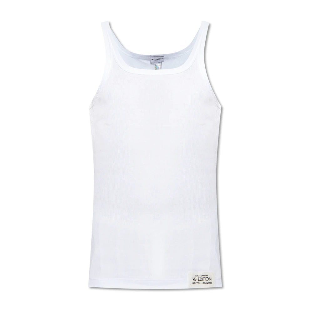 Dolce & Gabbana ‘Re-Edition S/S 1991’ kollektion ärmlös T-shirt White, Herr