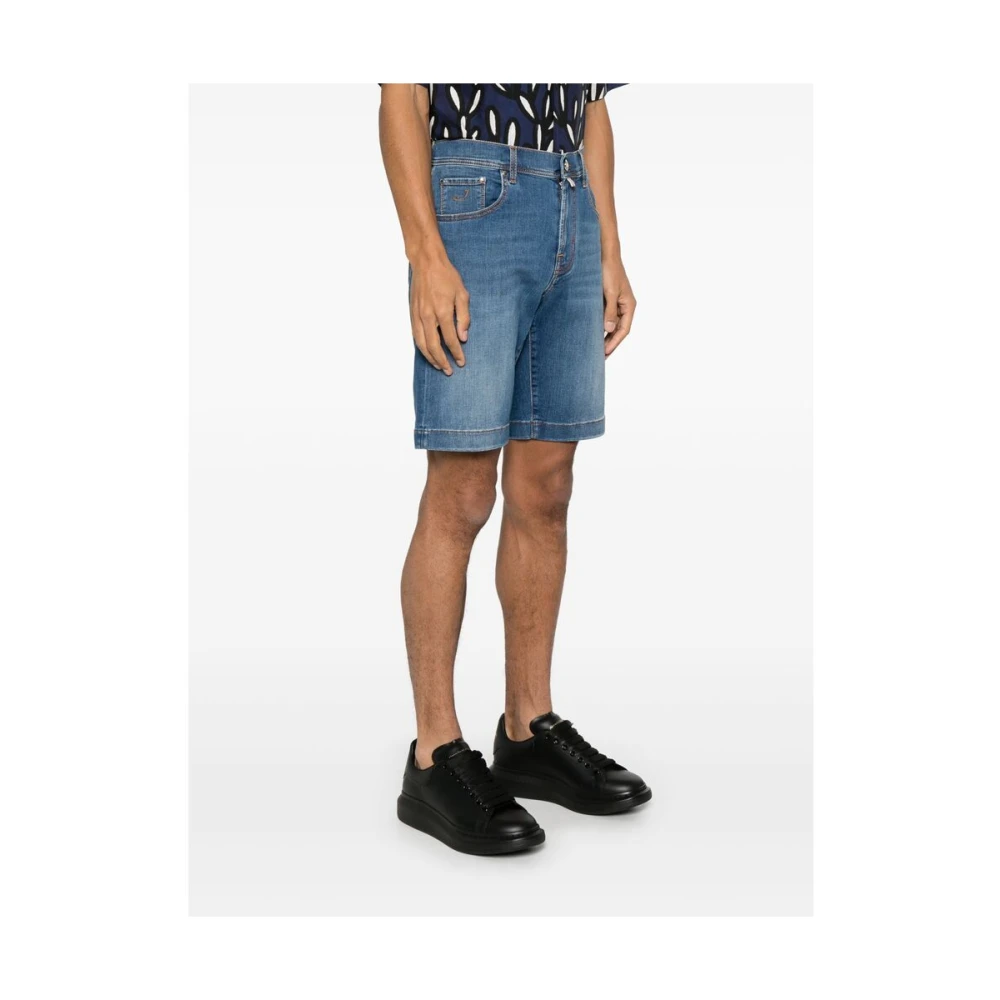 Jacob Cohën Blauwe Klassieke Five-Pocket Jeans Blue Heren