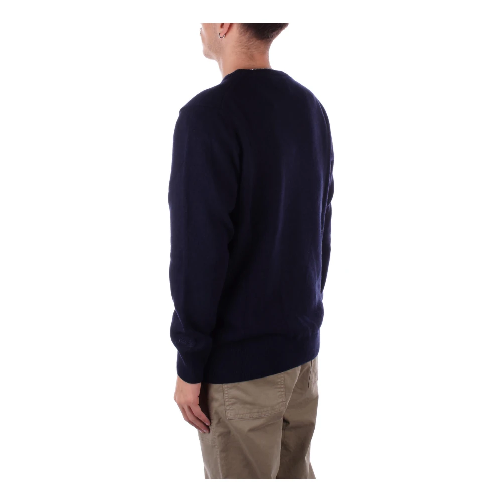 Saint Barth Logo Front Sweaters Blue Heren