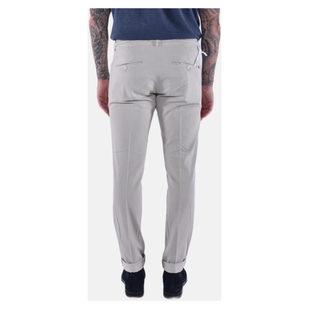 Dondup Regular Fit Lichtgrijze Broek Gray Heren