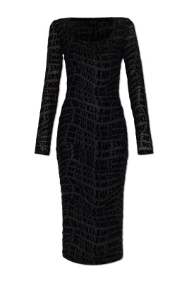 monogram-dress-with-velvet-finish