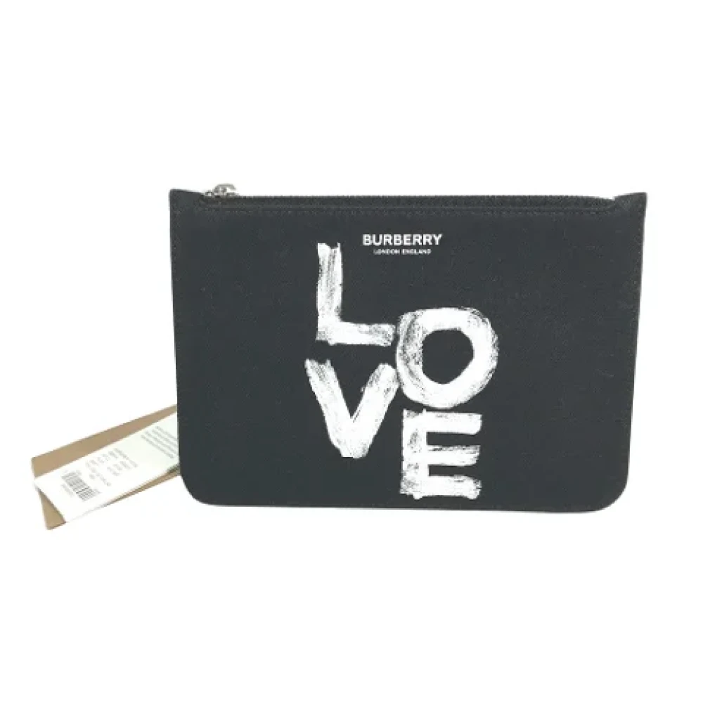 Burberry Vintage Pre-owned Canvas wallets Black Dames