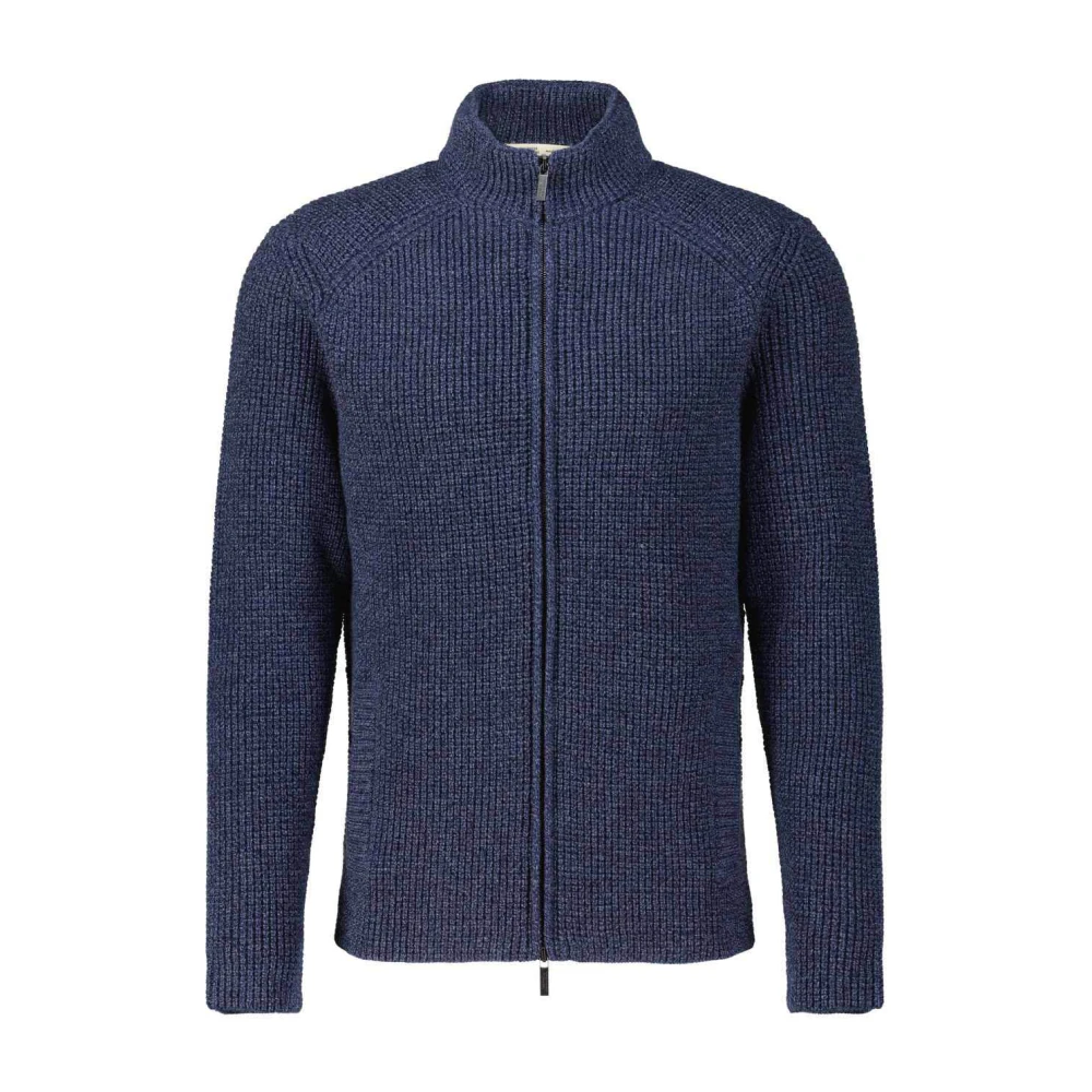 Maurizio Baldassari Wollen Vest met Rits Blue Heren