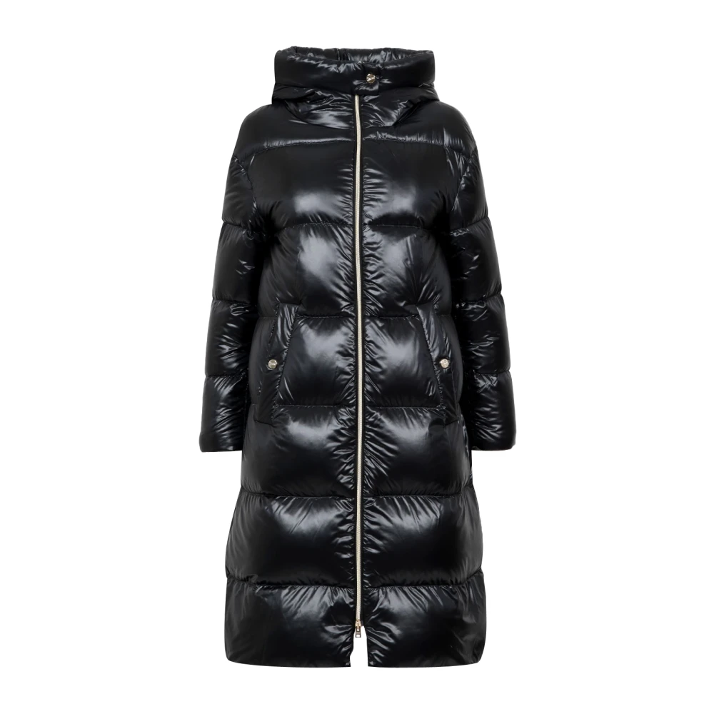 Herno Zwarte Donsjas Stijlvolle Wintermode Black Dames