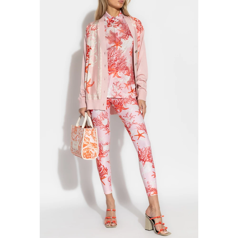 Versace Cardigan met Barocco Sea patroon Multicolor Dames
