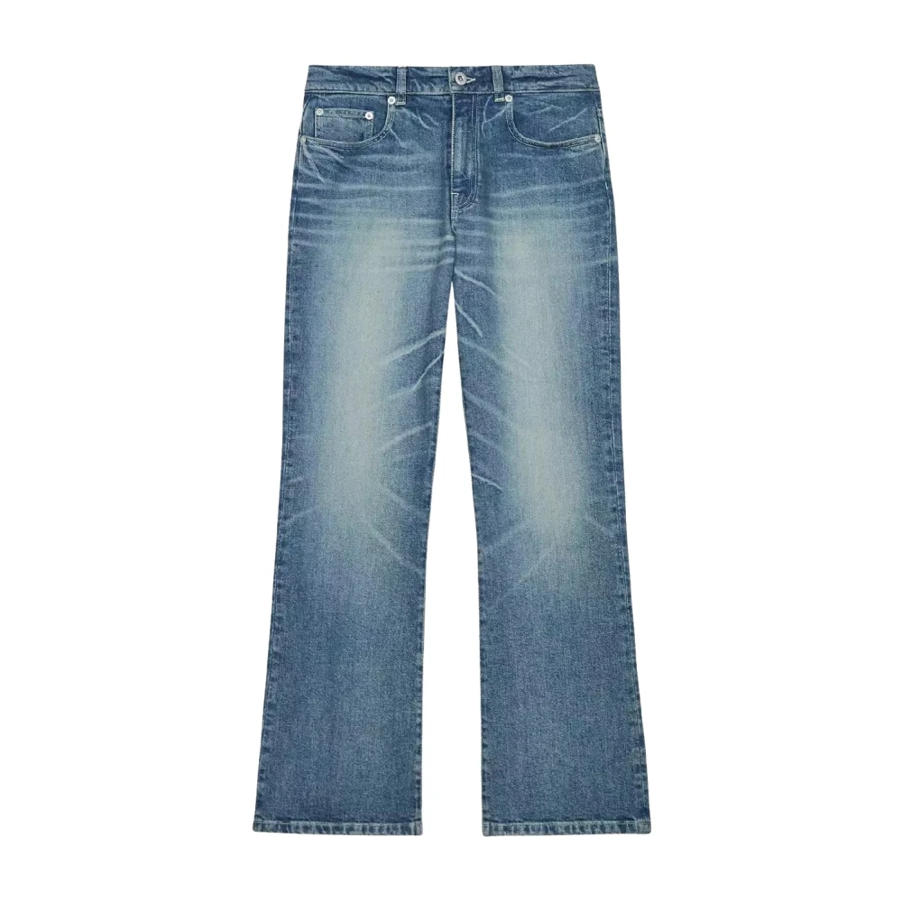 Kenzo Women's Blue Cropped Jeans, W26, Cropped Fit Jeans With Distressed Effect