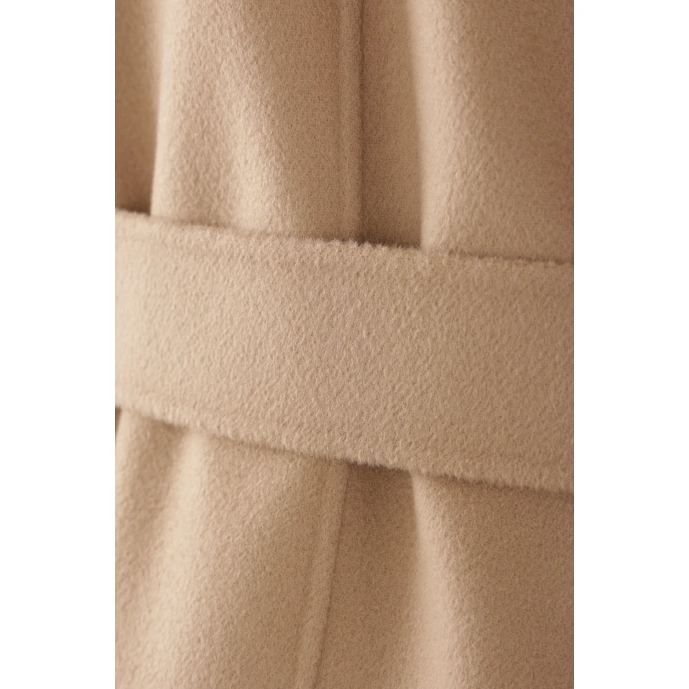 Max Mara Bruine Wollen Omslagjas Brown Dames