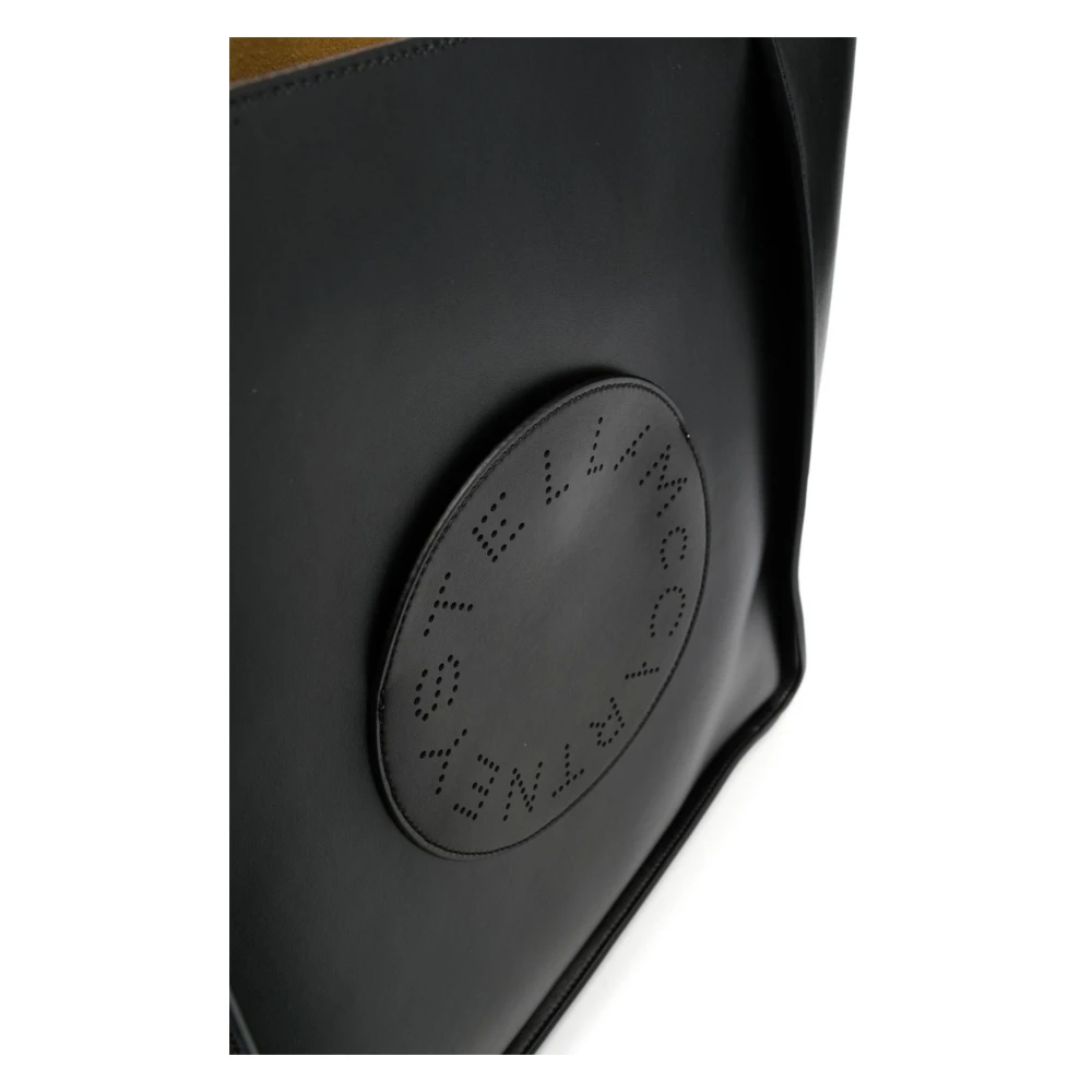 Stella Mccartney Zwarte Logo Tote Tas Black Dames