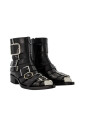 black-silver-leather-boots