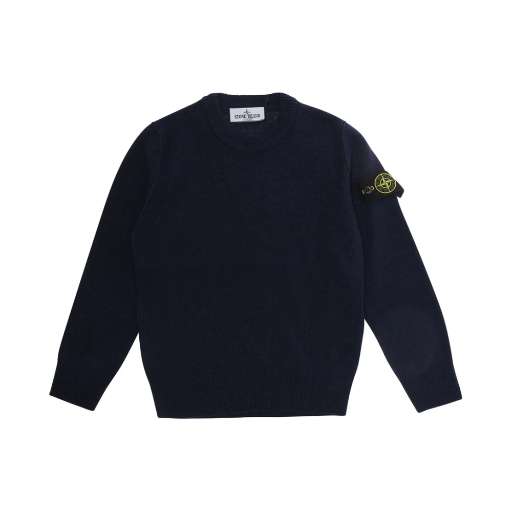 Stone Island Unisex Blue Navy Wool Sweater - Image 3
