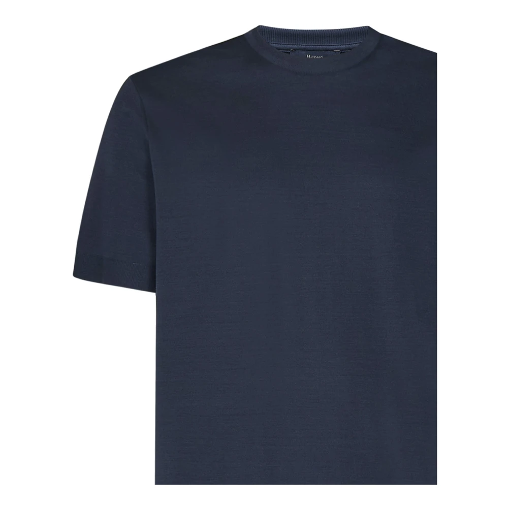 Herno Blauwe T-shirts Polos voor heren Blue Heren