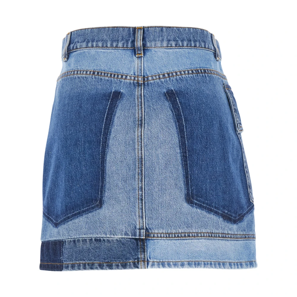 Philosophy di Lorenzo Serafini Blauwe Wikkel Mini Rok met Logo Detail Blue Dames