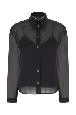 Silk Stretch Chiffon Shirt
