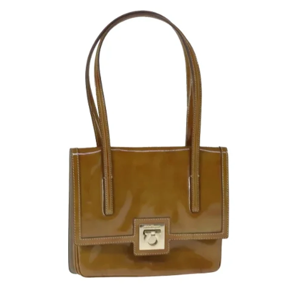 Salvatore Ferragamo Pre-owned Leather shoulder-bags Brown Heren