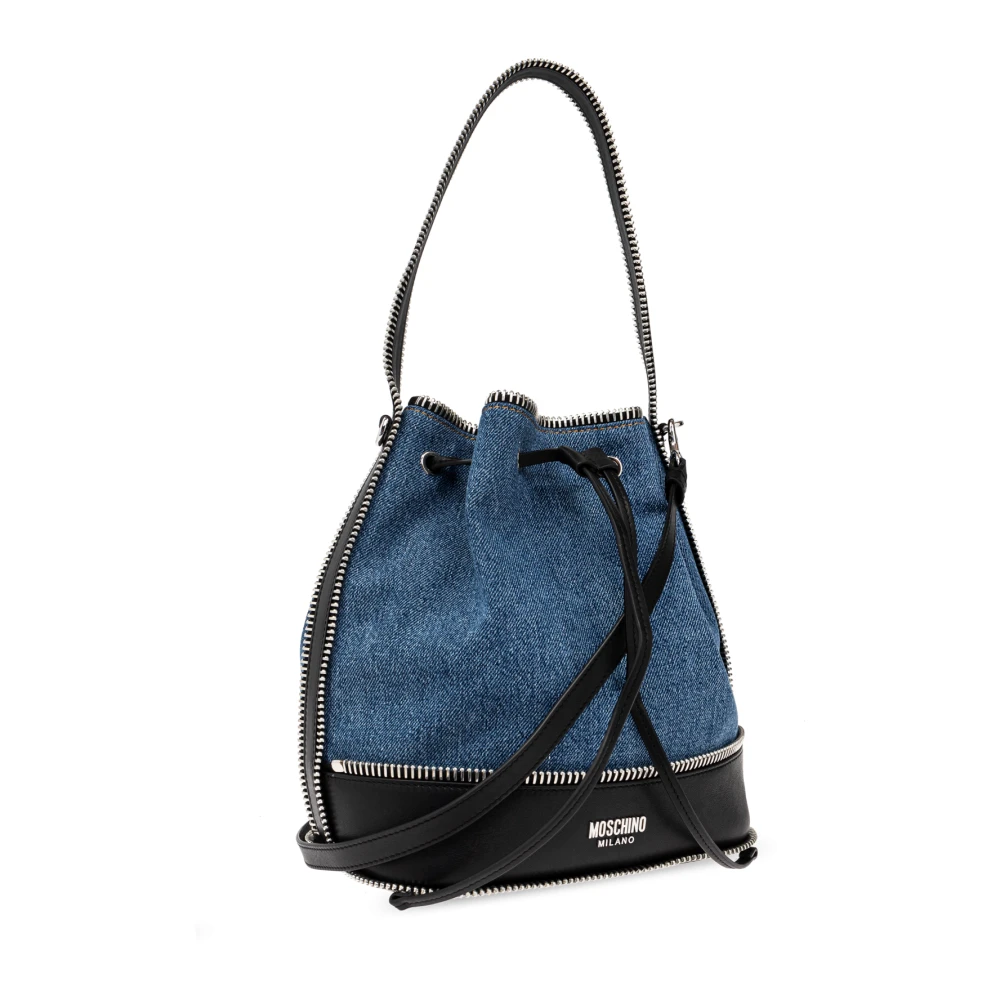 Moschino Schoudertas Blue Dames