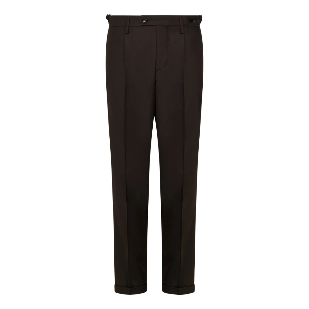 Michael Coal Bruine Wol Slim Fit Broek Brown Heren