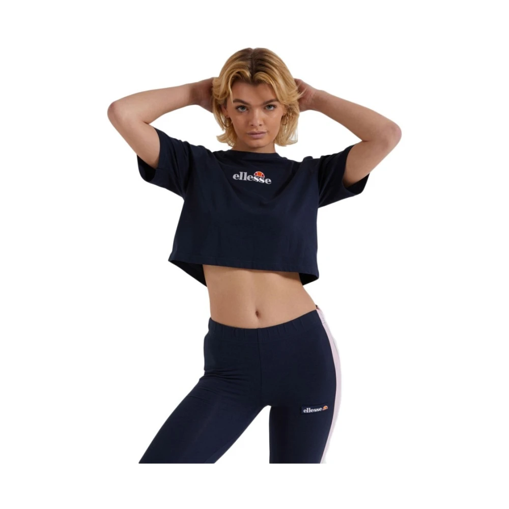 Ellesse Marin Gul Crop Tee Tröja Black, Dam