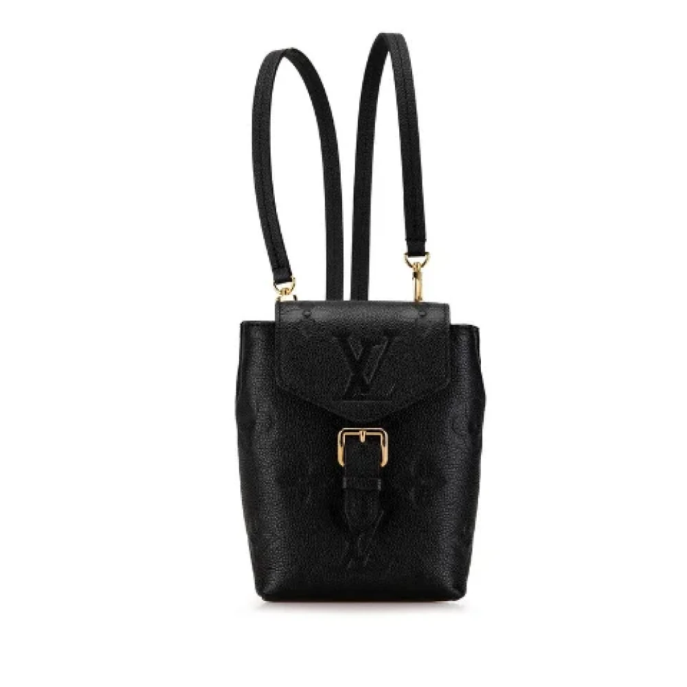 Louis Vuitton Vintage Pre-owned Leather backpacks Black Dames