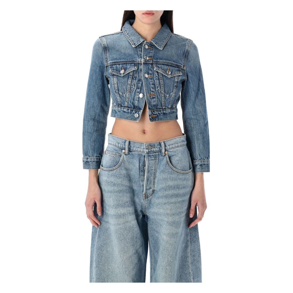 Alexander wang Korte Trucker Jack Blue Dames