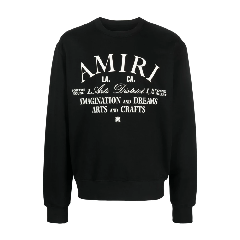 Amiri Zwart Logo-Print Sweatshirt Black Heren