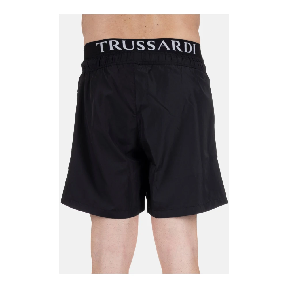 Trussardi Sportieve Branded Zwemkleding voor Heren Black Heren