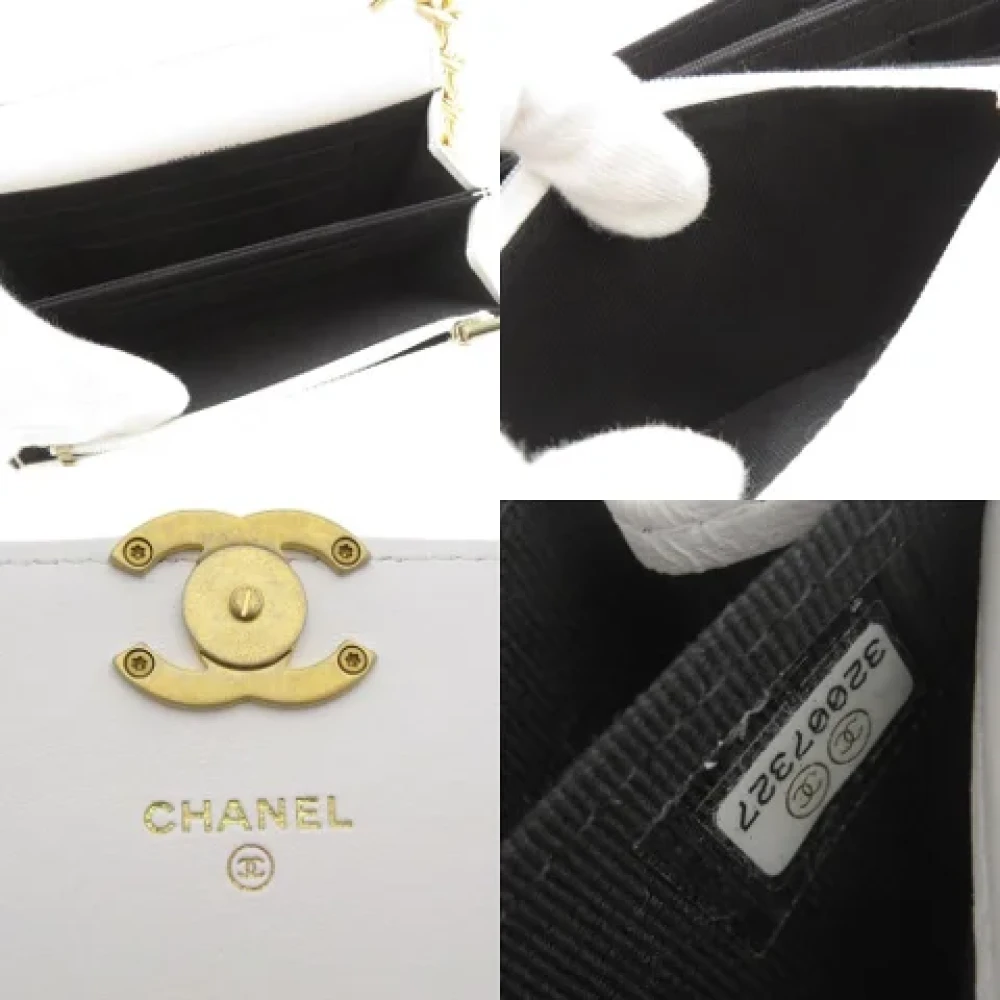 Chanel Vintage Pre-owned Leather chanel-bags White Dames