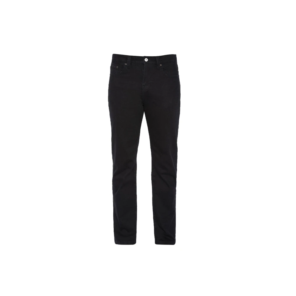 Schott NYC Straight Leg 100% Katoen Jeans Zwart Black Heren