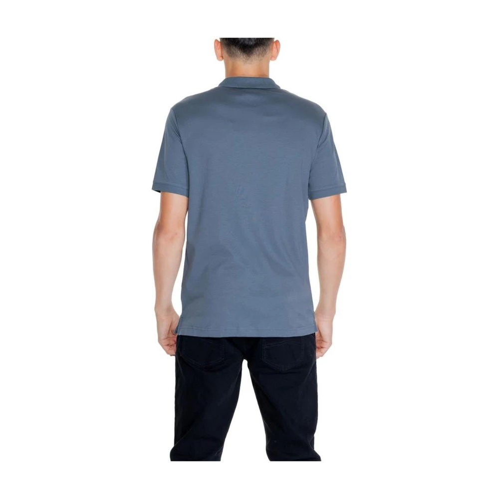 Calvin Klein Grijze Katoenen Poloshirt Blue Heren