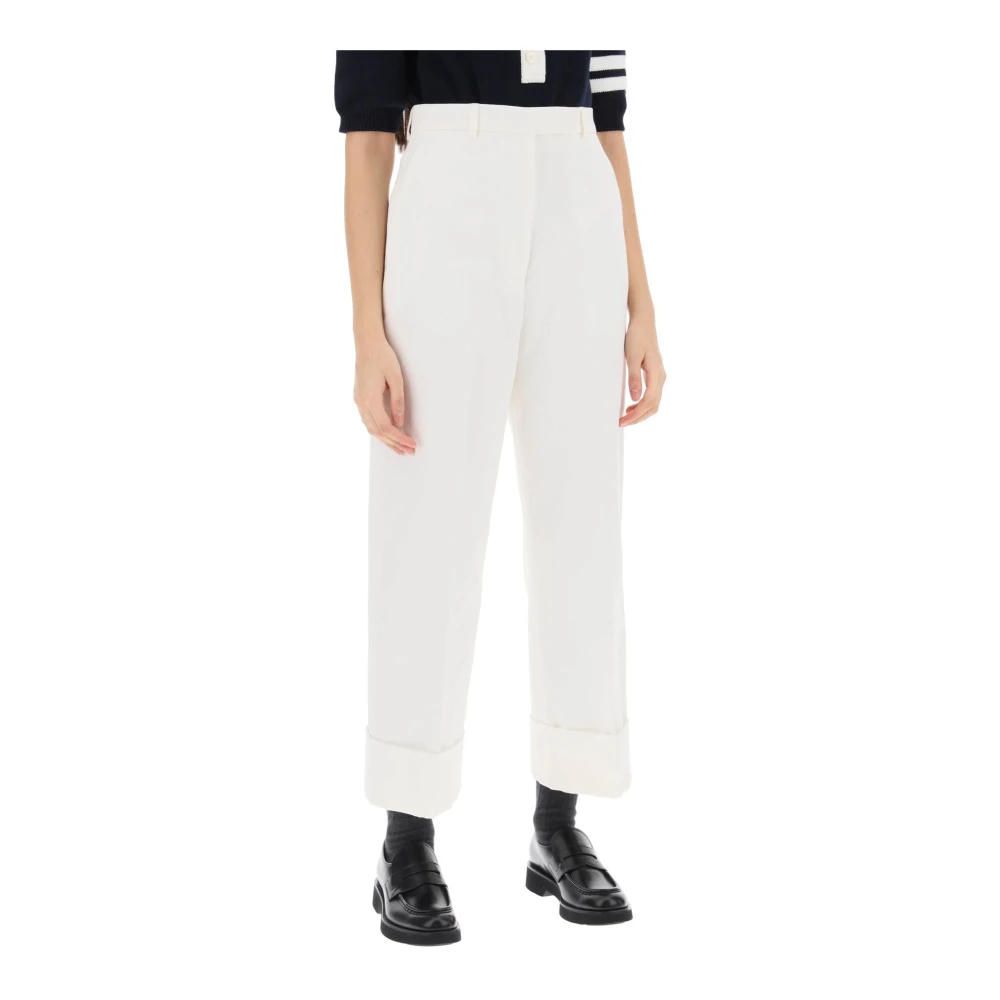 Thom Browne Straight Trousers White Dames