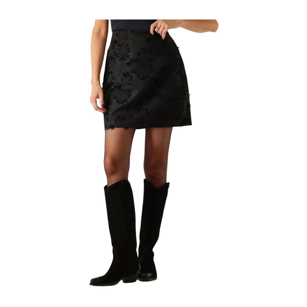 moss copenhagen Zwarte Minirok veelzijdige stijl Black Dames