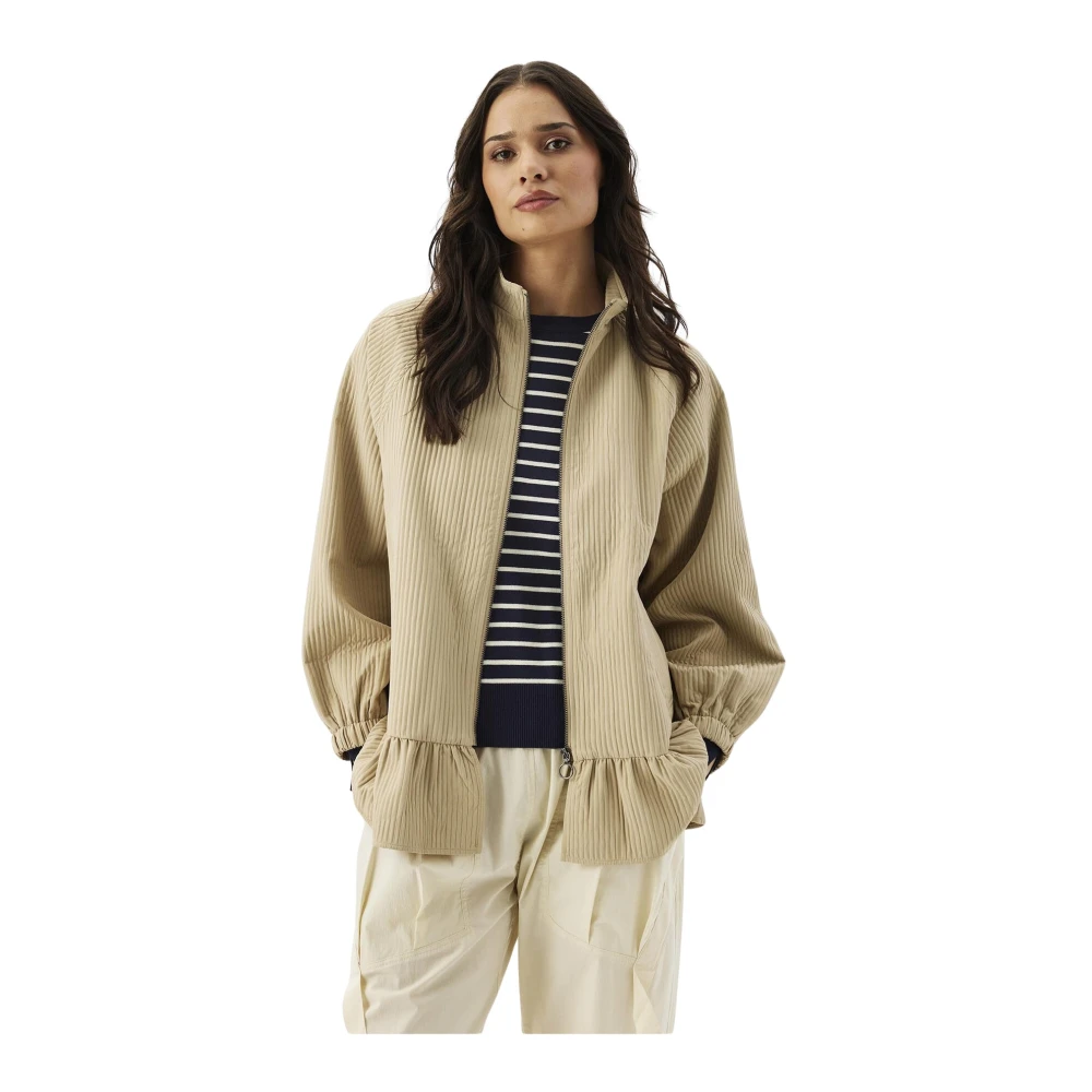 IN Front Elegante Sand Blazer Jas Beige Dames