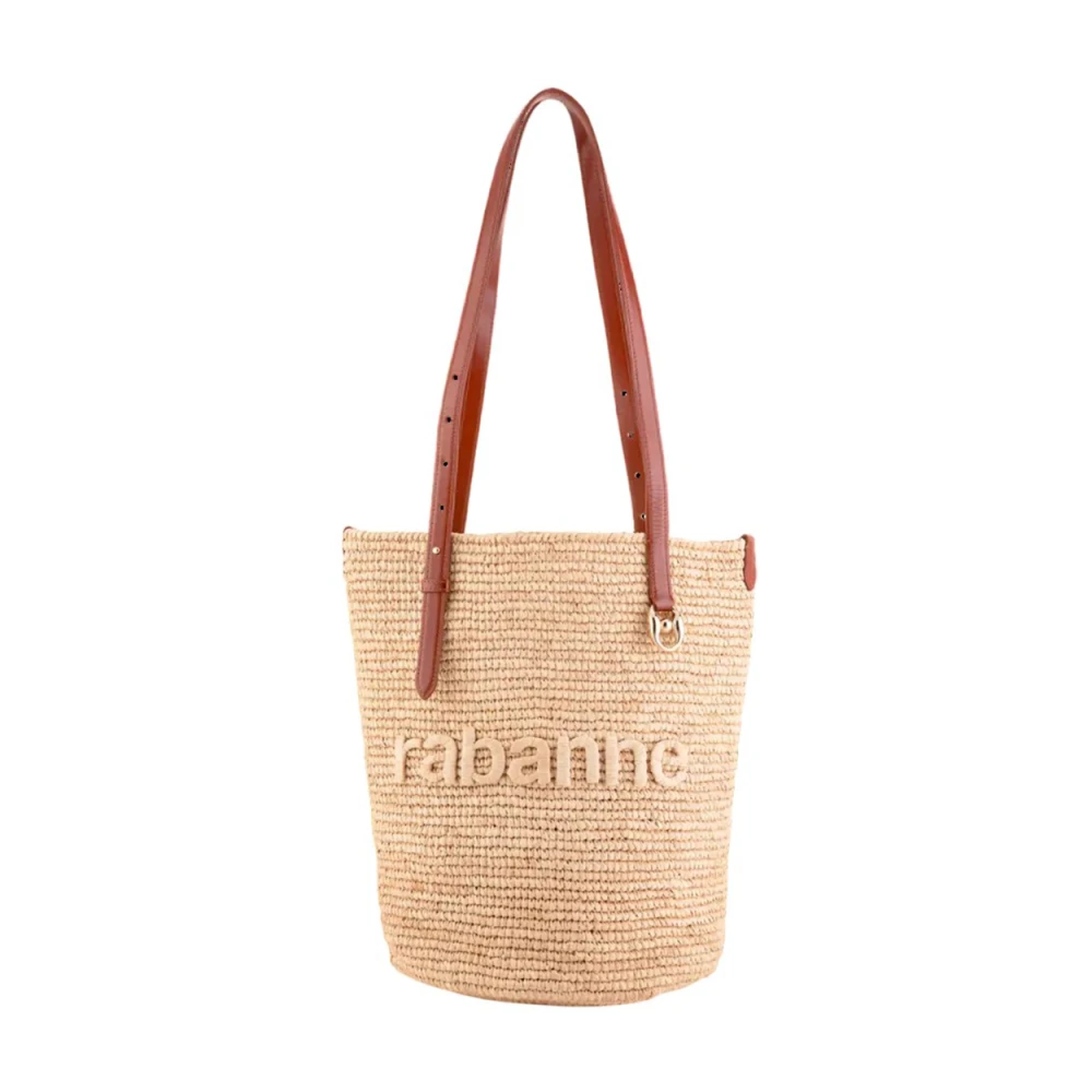 Paco Rabanne Minimalistische Shopper Beige Dames