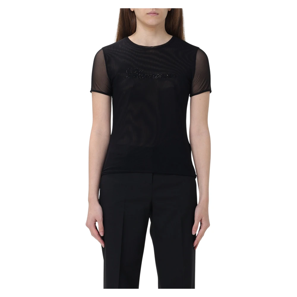 Blumarine Tweelaagse transparante T-shirt Black Dames