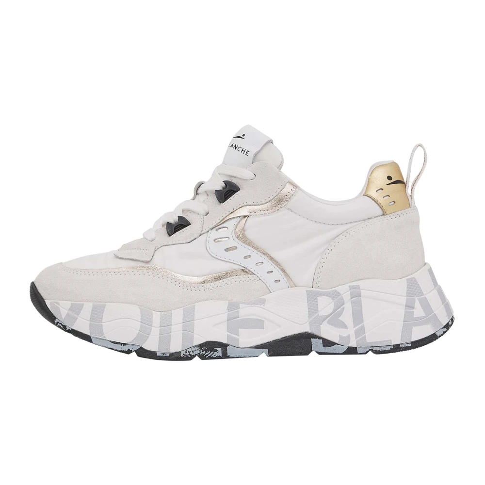 Voile Blanche Women's Beige Suede And Technical Fabric Sneakers Club105.