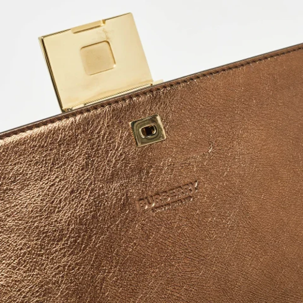 Burberry Vintage Pre-owned Leather clutches Brown Dames