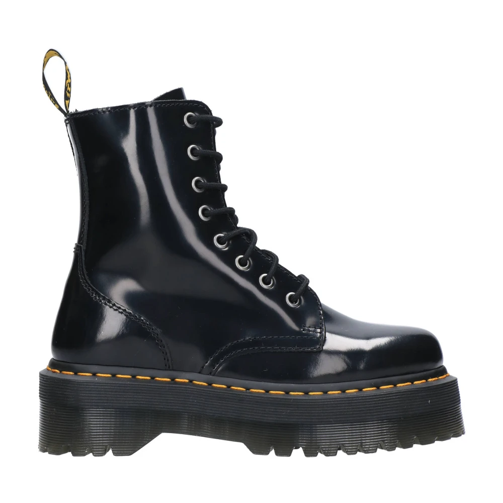 Dr. Martens Svarta Lackläder Jadon Amphibian Stövlar Black, Dam