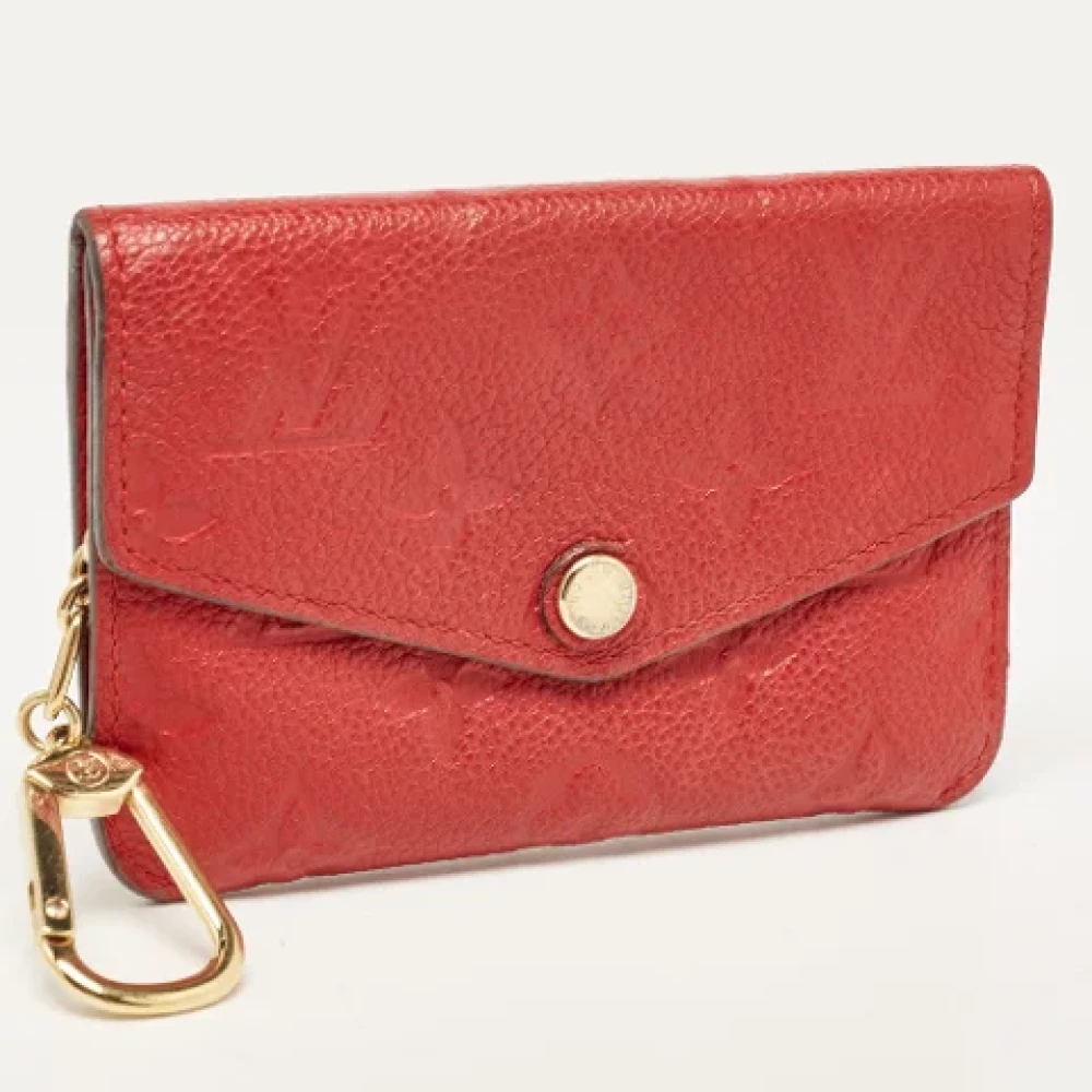 Louis Vuitton Vintage Pre-owned Leather wallets Red Dames
