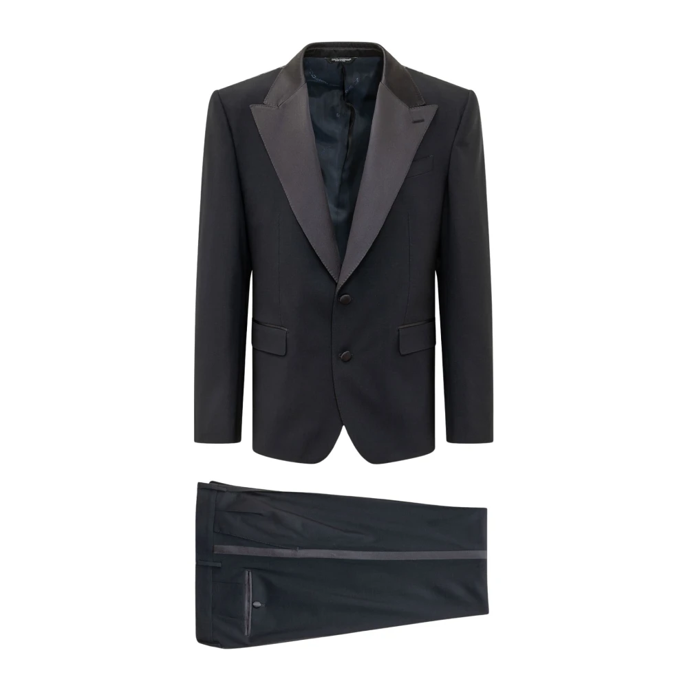Dolce & Gabbana Abito 2 Pezzi - Male - Single Breasted Suits - Blue - L - Suits