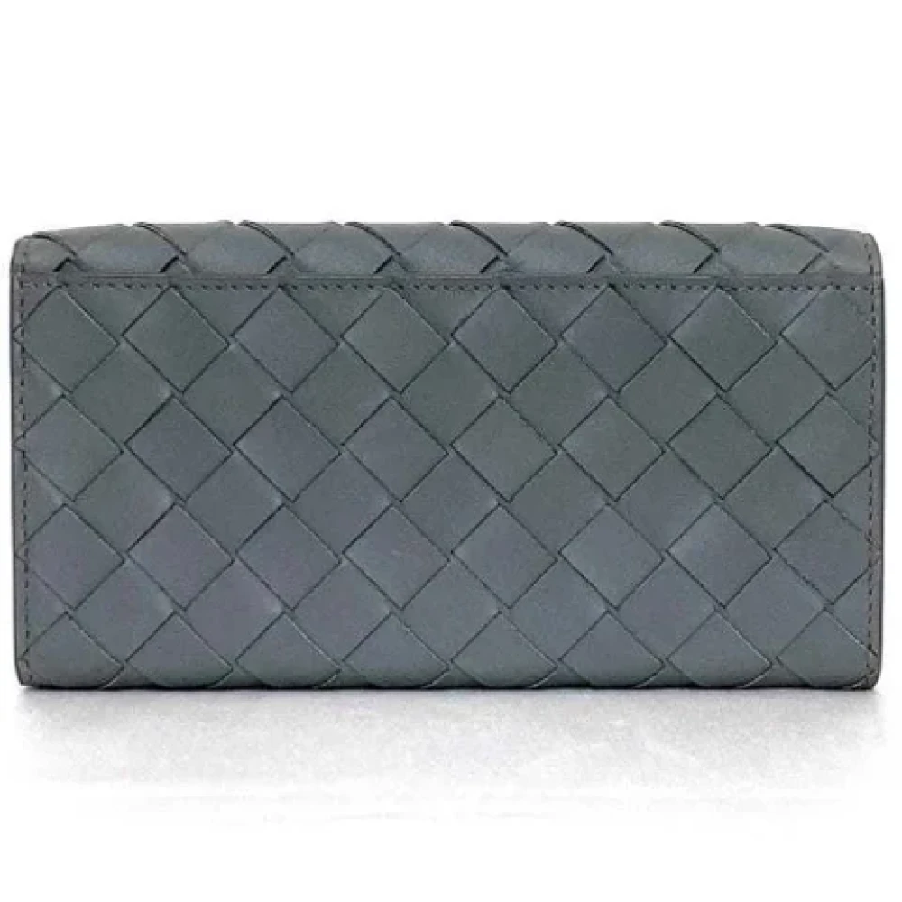 Bottega Veneta Vintage Pre-owned Leather wallets Gray Dames